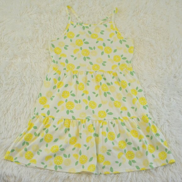 Cat And Jack Girls Cross Back Lemon Summer Dress Size L 10/12 - Picture 1 of 3